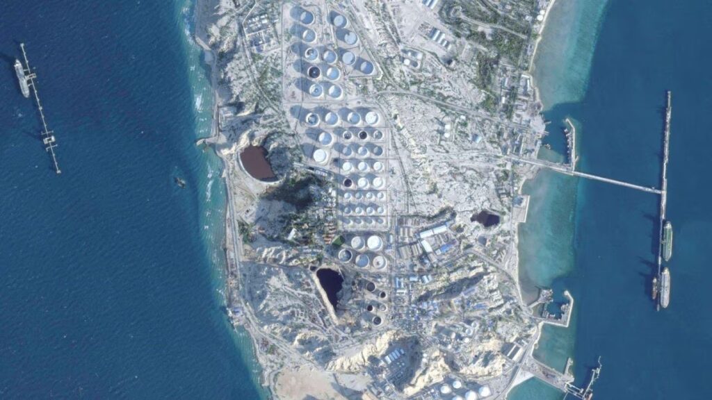 Imagem de satélite da Ilha de Kharg