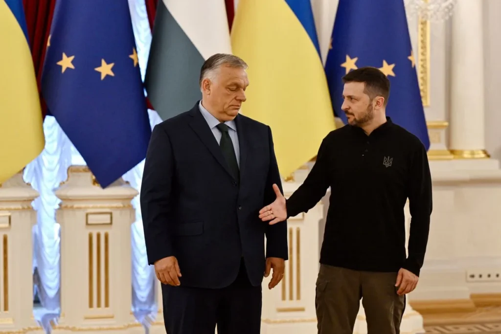 Viktor Orbán, primeiro-ministro da Hungria, em evento político durante a campanha eleitoral