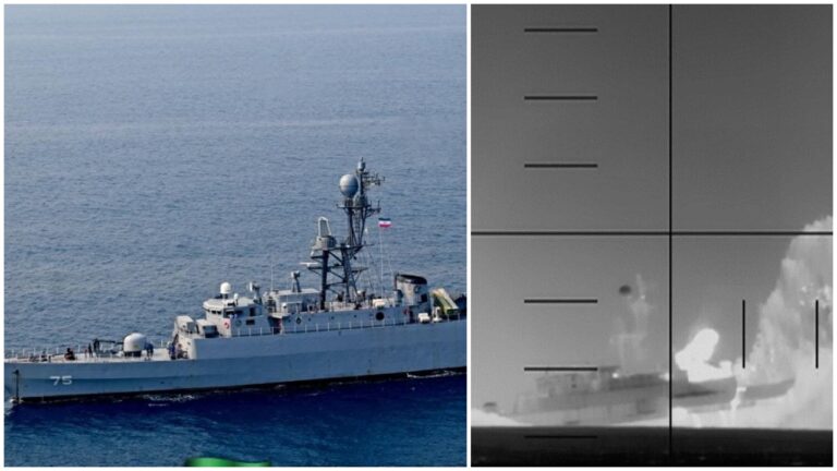 Submarino americano afunda fragata iraniana no Oceano Índico